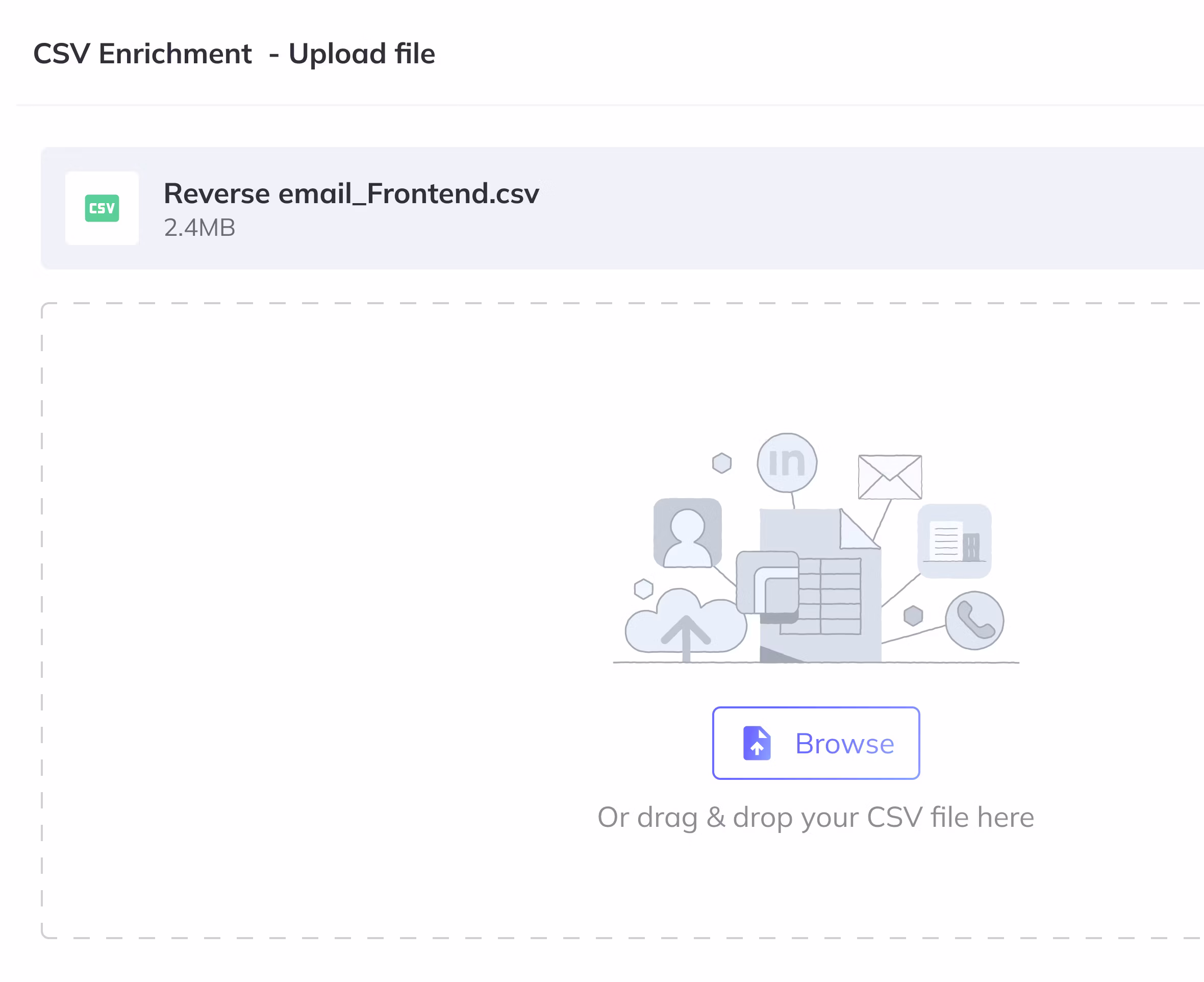 Enrich your contacts in minutes
